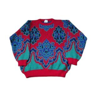 Quadro Vintage Pullover Wool Blend Holiday Sweater Size Medium